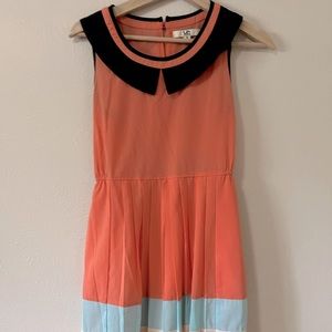 Collared, sleeveless dress, pleated, from ModCloth